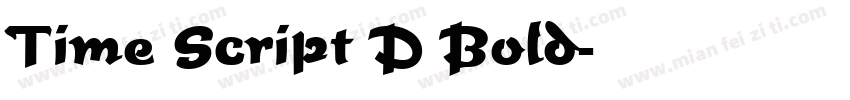 Time Script D Bold字体转换